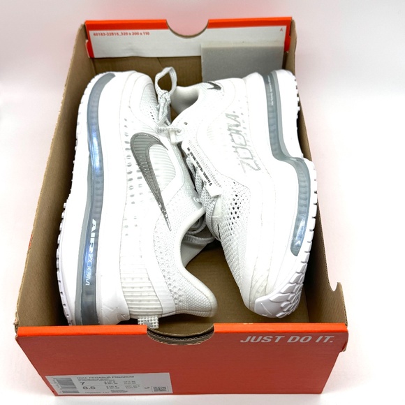 Nike Pegasus Premium White Metallic Silver Sz 7 M / 8.5 W New Running HQ2592-102 - Picture 9 of 11